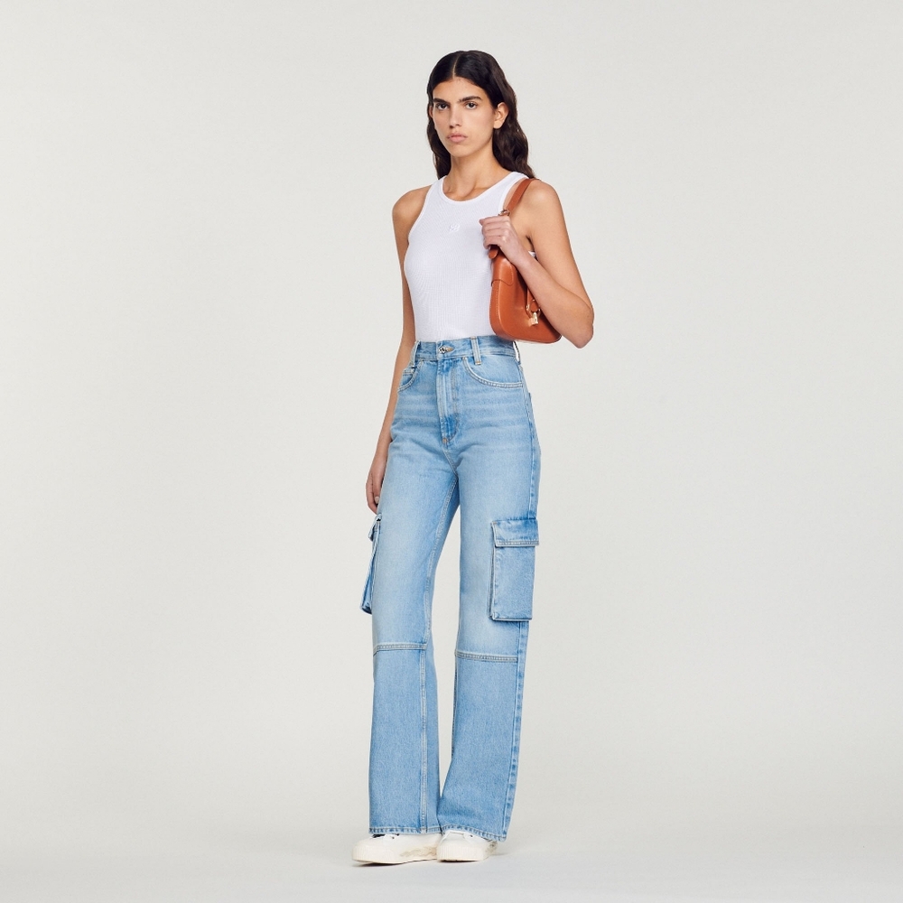 SANDRO High Rise Cookie Cargo Jeans‎